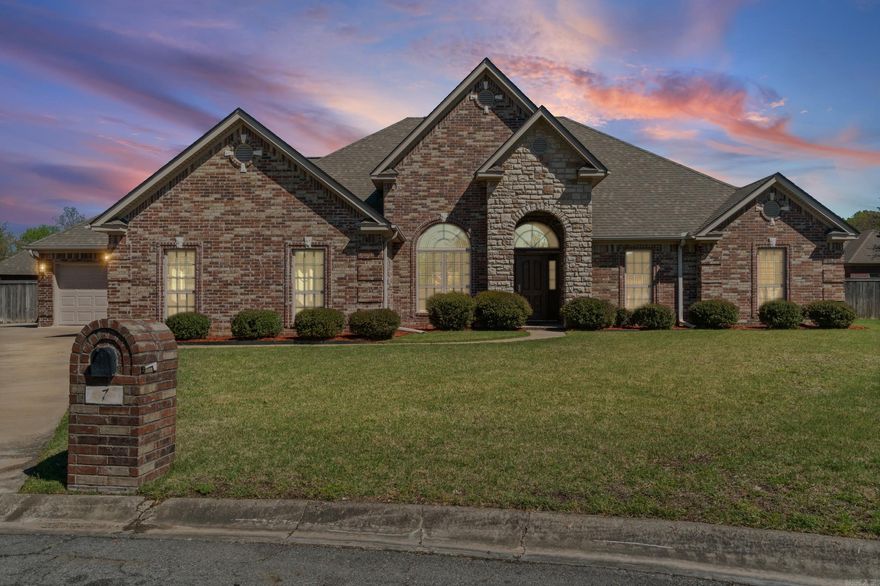 Welcome home to 7 TM Fly Way in Maumelle's Country Club of Arkansas. One of Arkansas' premier golf course communities. This move in ready & beautiful one story home has fantastic features. With 4 bedrooms & 2.5 baths, this split bedroom layout contains an open design with a large amount of natural light coming into the large family/dining room thru numerous windows overlooking the back patio & yard. The two spacious living areas feature a double sided fireplace opening up to the formal room & the larger family/dining room. You will enjoy the large master bedroom with 2 walk-in closets. From the garage entry, you will enjoy the mudroom with 'locker room' cabinets providing ample storage for coats, shoes, backpacks, etc., before entering the large laundry room with countertop & cabinets. Fantastic kitchen with Caesarstone quartz countertop, stained cabinets, SS appliances & breakfast bar. Fully fenced level lot with storage shed. 3 car garage with the 3rd as a separate garage, extra deep for a boat/golf cart, with access to the backyard. Features a Tankless WH & roof replaced 2022. Enjoy Maumelle area amenities w/3 golf courses, 2 lakes, biking/walking trails, shopping, dining, etc.