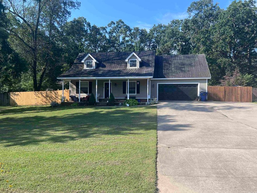 This Lovely home is in a great location for commuting to LR or Airbase . Easy Access to Freeway. Large half acre lot with huge patio, inground trampoline, in fully fenced tree shaded lot front has country front porch and extra parking for several cars, RV or trailers. New roof in 2014, home was remodeled in 2021 with updated appliances, bamboo flooring, new paint, new fixtures, tiled showers, butcher block counter in kitchen. Bonus area upstairs has been converted into 4th bedroom.  Has above ground pool with Deck. Patio has a new awning custom built in 2024. New HVAC replaced June 2024. with a 10 year warranty, garage door springs were replaced 2024. A MUST SEE!! See Agent remarks