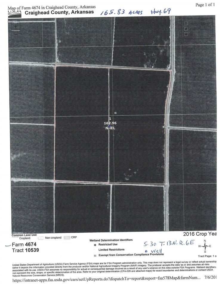 Excellent precision leveled cotton and grain farm with one irrigation well and underground pipe. This is a cotton and grain farm located South of Lunsford, AR