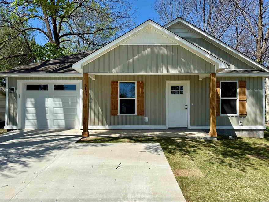 New construction! From the welcoming front porch, be invited into the house through the open kitchen/dining/living areas. Down the hallway is the guest bathroom, laundry closet, and three bedrooms. The primary bedroom also contains an ensuite bath. Kitchen and baths feature custom cabinetry. This beautiful house has a one car garage with an extra parking pad, and the back side of the garage features a concrete patio which opens to the large backyard with alley access. Call to check it out today! (Annual taxes amount includes lot only.)