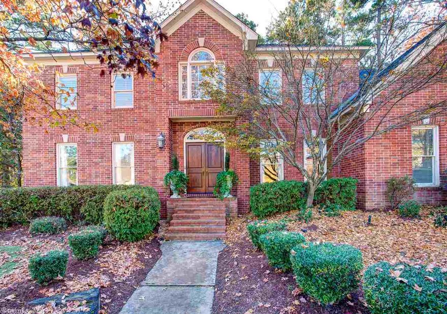 Fabulous custom built home in Chenal Valley with green belt. Great floor plan with a vaulted entry leading to the spacious Living Room & Dining Room. Living Room has built ins & fireplace shared with the Hearth Room. Kitchen is open to the Breakfast Room & Hearth. New Ovens & DW. Master Suite has built ins & a fireplace. Great outdoor space. Corner lot. Side load garage with circle drive. Custom window coverings. Conveniently located near shopping, dining & Chenal Country Club. Lovely home.