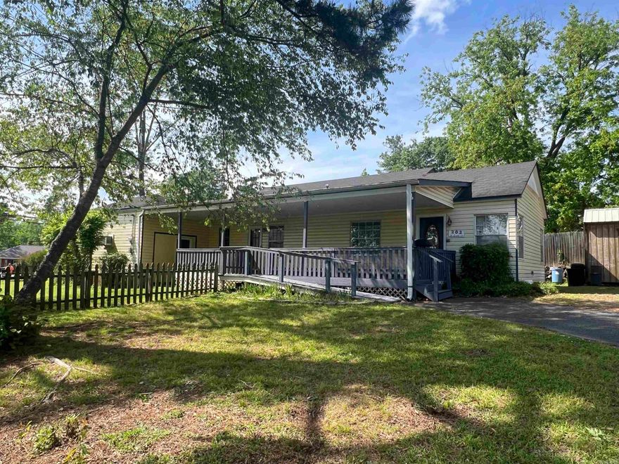 This cute 3 bed 1 bath is conveniently located in the heart of Sheridan on a corner lot. This home has lots of storage and a 13x39 porch waiting for you to relax on. Large master bedroom and living room with bonus area for office or playroom. New roof put on May 2024. HVAC along with water heater were replaced in 2018, with 3-4 years of warranty left on HVAC. Don't miss the attached workshop the porch as well. Call today for your showing!