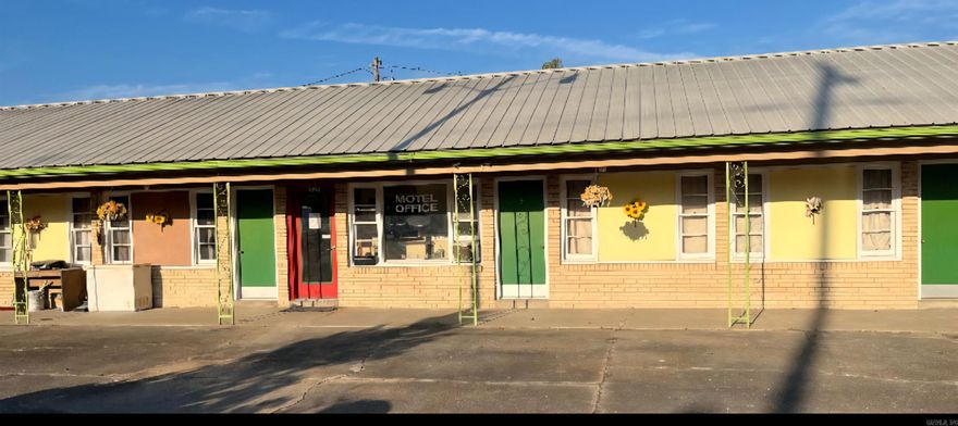 MOTEL FOR SALE                                                                                                                            Corning , Arkansas    19 rooms ( 14 active for rental , 5 for manager quarters )Great for Family or Semi Retiree !  Single level motel building in convenient living small town Corning, Arkansas. (72422) Managers quarters: 3 bed / 3 bath / kitchen with dining area in the back of building away from business. (approx. 1000 sqft).   Continuous attached patio cover and an enclosed dog run. Also has a carport and storage building.                                       Motel building with metal roof and brick siding . All ceramic tile floors throughout. (Rooms contain: refrigerator, microwave, digital T.V , quality mattresses , internet )        Modern washer / dryer in office laundry area. Majority of income derived from weekly stays .Owner closes at 11 pm .  Lobby attendance not necessary.  Seller will consider 1031 exchange