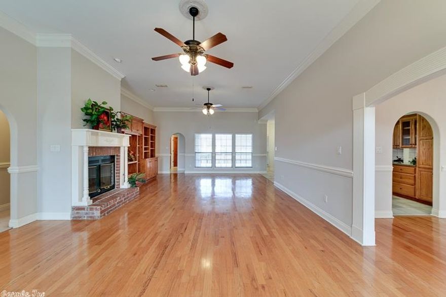 Drastic reduction! New granite counters, new appliances, upgraded faucet, fixtures, knobs, etc!  You won't be disappointed with this 4 bedroom home! HUGE living room and all bedrooms are big! Hardwood flooring and entertainment center in living room. Separate bedroom and bath could be used as quest room or home office. New buried propane tank in yard for gas heat.  Sprinkler system & 3 car garage.  Interior has lots of cabinetry & solid wood interior doors. Even new window blinds! For comps, see agent notes