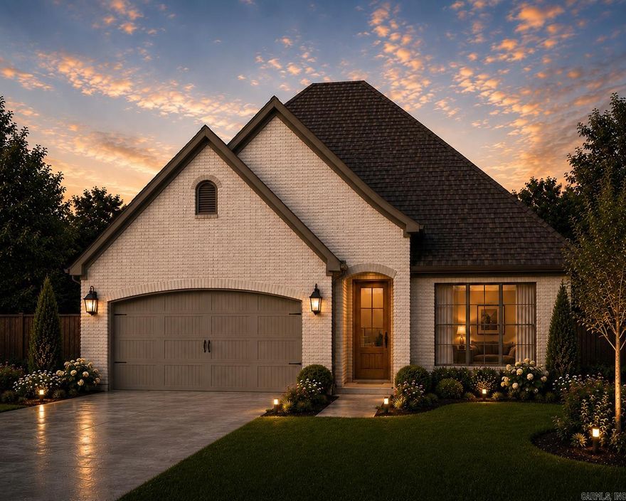 Welcome to Edgewood – West Little Rock’s new neighborhood! This home, being built by Graham Smith Construction, offers the perfect blend of style, comfort and privacy. This completed home is designed for modern living with open-concept spaces and high-end finishes throughout. As you step inside to an open concept living area you will find tasteful designer finishes throughout. The gourmet kitchen boasts quartz countertops, custom cabinetry, stainless steel appliances, and a large island with a breakfast bar, perfect for casual meals or entertaining. The primary suite is your private retreat, complete with a spacious walk-in closet and a spa-like en-suite bath, featuring a double vanity, soaking tub, and separate shower. Two additional bedrooms and a full bath provide ample room for family or guests. Enjoy the outdoors from your covered patio, and say goodbye to mowing  as lawn care is included when you own at Edgewood. This is your chance to live in luxury, with easy access to everything West Little Rock has to offer. Home currently under construction. Est. Completion October 2026.
