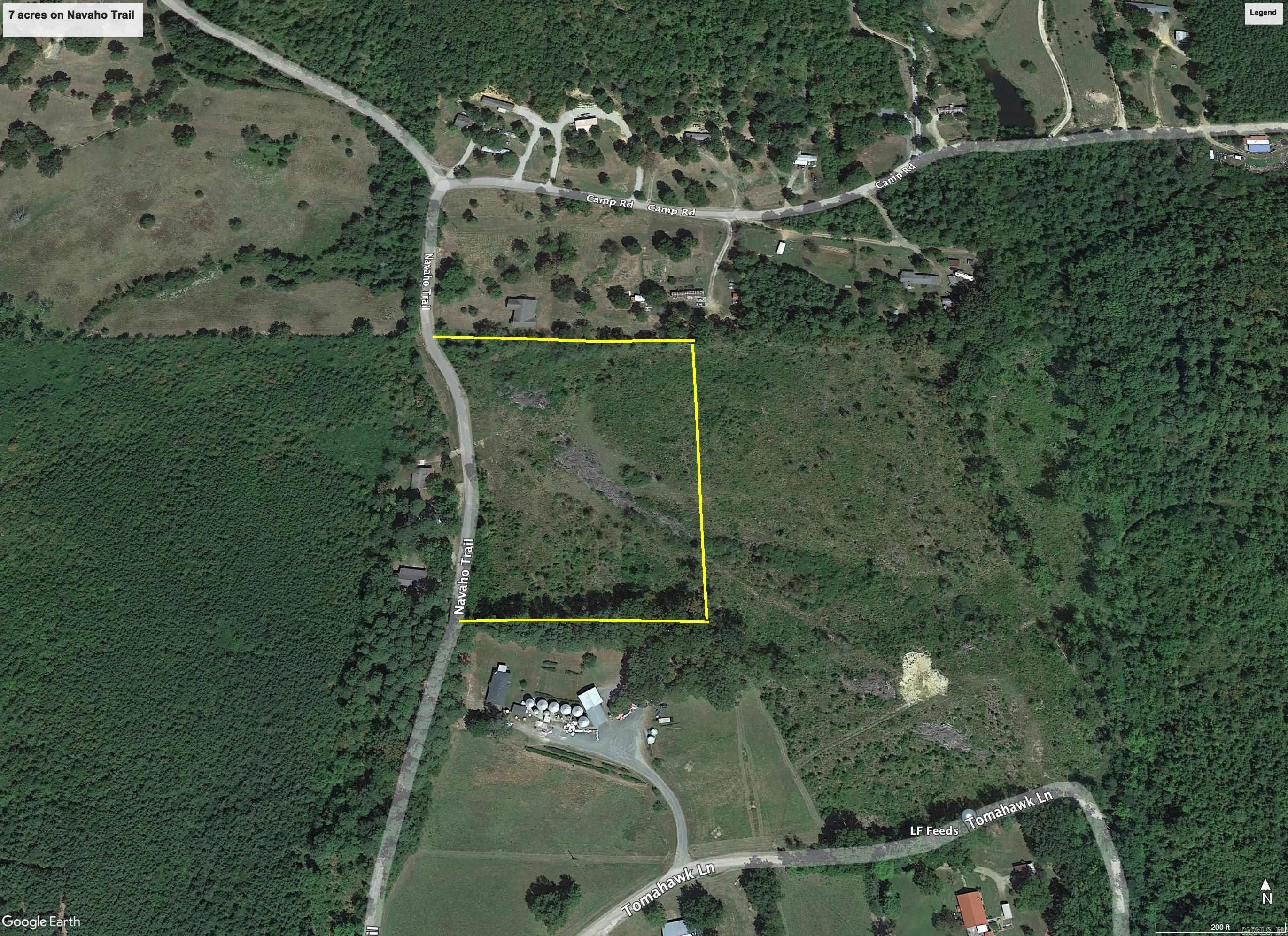 Bismarck School District - Just minutes south of Hot Springs. 7 acre parcel on Navaho Trail. 600 ft of road frontage. Come build your home here! Newly surveyed. Road is paved with electric, water, and fiber optic available at road