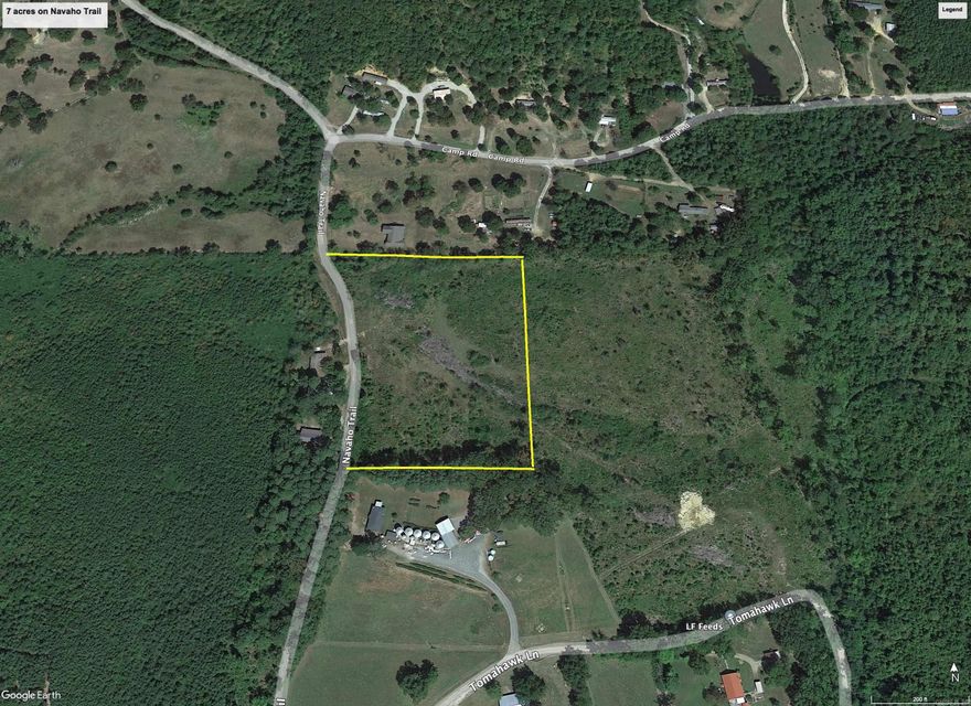 Bismarck School District - Just minutes south of Hot Springs. 7 acre parcel on Navaho Trail. 600 ft of road frontage. Come build your home here!  Newly surveyed. Road is paved with electric, water, and fiber optic available at road