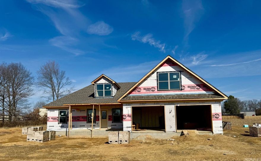 Don’t miss this incredible opportunity to own a brand-new home and make it uniquely yours! This thoughtfully designed 3-bedroom, 2-bath home features a spacious bonus room that could easily serve as a 4th bedroom, theatre room, home office, playroom, or additional flex space to fit your lifestyle.  Situated on approximately ¾ of an acre, this property offers the space and privacy you’ve been looking for—perfect for outdoor entertaining, adding a shop, or simply enjoying quiet country living. Buyers will have the opportunity to select certain finishes and custom touches, creating a home that reflects their personal style.  Located in a desirable school district with convenient access to Searcy and surrounding areas, this home is the perfect blend of small-town charm, space, and modern comfort.