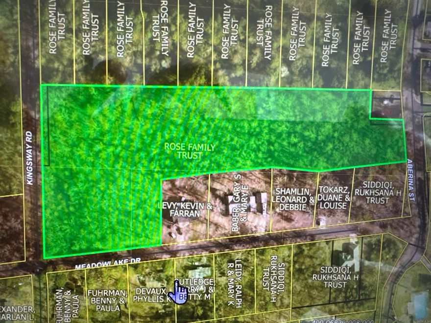 Over 4 acres on Meadowlake Drive.  A single family home can be built or subdivided into smaller lots.  There is privacy and lots of trees and vegetation, but is right around the corner from Central Avenue.
