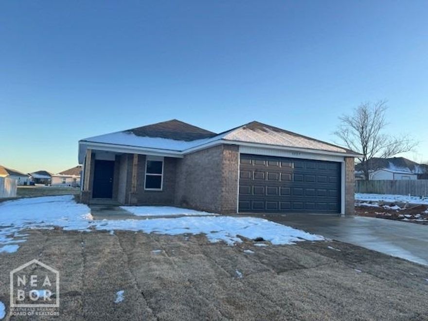 The Armstrong II plan is a meticulously crafted single-story home that harmonizes comfort, practicality, and visual charm. Boasting an open floor design, it includes 3 bedrooms and 2 bathrooms, facilitating seamless flow throughout. A spacious living area invites relaxation and social gatherings, while a walk-through laundry room accessible from the garage enhances convenience.