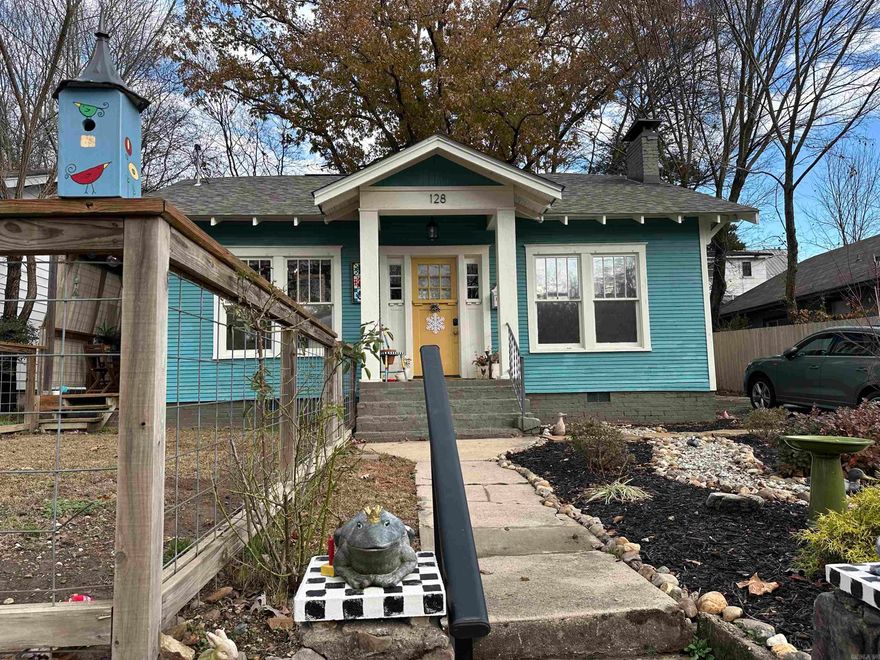 Craftsman Bungalow in the heart of Uptown! Original charm and feel in this very efficient home. Low utilities bill and upgraded electric & appliances. Central heat & air, fireplace (decorative) with craftsman built in book cases on either side, sporting glass fronts! Large dining room with French pocket doors off of the fully remodeled kitchen. The kitchen pantry is customized with steps to access the finished attic space for storage.  Plenty of off street parking on long asphalt driveway. Fenced area for a pet and covered sitting area to spend time with them within the fence. Northwoods Mt. Bike Trail System is in walking distance and downtown shops, dining and Bathhouse row is a couple miles away. Oaklawn Race Track & Casino another couple miles past downtown Hot Springs National Park. Sellers loss is buyers gain on this charmer!