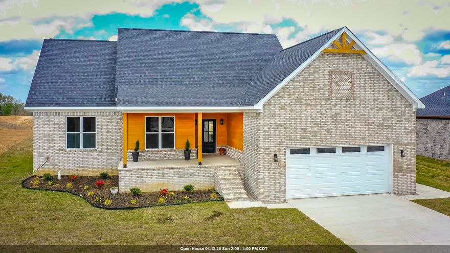 Welcome to one of Beebe’s newest neighborhoods, where modern design meets classic Craftsman charm! This beautiful new construction home features natural wood accents, stylish black fixtures, & durable luxury vinyl plank flooring throughout—offering both elegance & easy maintenance. Step inside to an open, split floor plan for comfortable living & effortless entertaining. The spacious living room showcases a vaulted ceiling & cozy fireplace, creating a warm & inviting focal point. The kitchen flows seamlessly into the living and dining areas, perfect for gatherings with family and friends. Enjoy peaceful outdoor living with large covered porches on both the front and back of the home, each featuring stunning wood plank ceilings that add to the home’s craftsman character. The fully sodded yard provides instant curb appeal and a ready-to-enjoy outdoor space. One of the most exciting features of this property is the future lake being developed just behind the home, making this a prime lakefront lot once completed—offering beautiful views and added value. This home perfectly blends timeless craftsman style with modern finishes, all in a growing community just minutes from everything.