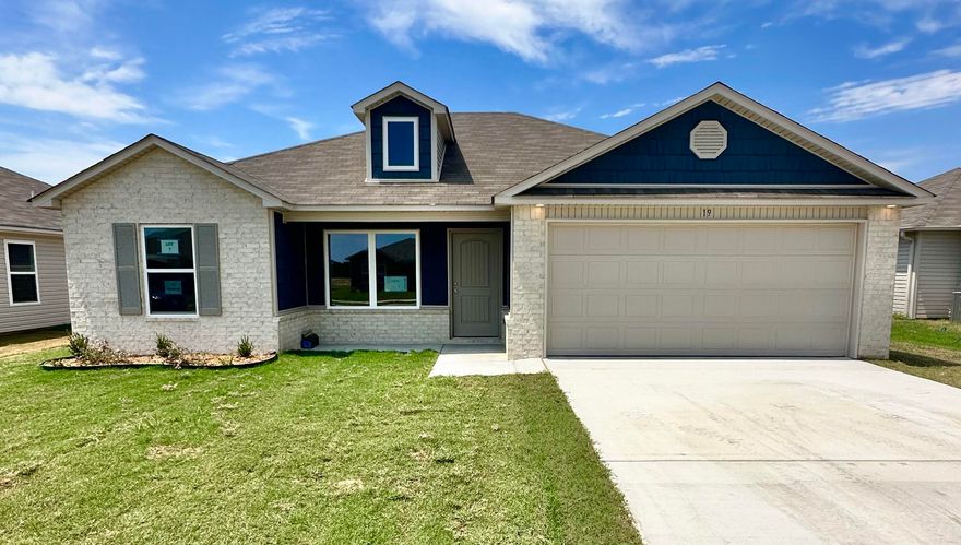 The Lewis plan is a time-tested favorite. This 4-bedroom features Bedroom 4 at the rear of the home, which makes it perfect for use as a bedroom, craft room, office, and more! Come tour this lovely open-concept home today!  Valuable upgrades included in this home: plumbing faucet upgrade 2, 8" deep Kitchen sink, crown on Kitchen cabinets, 16" laminate bar top in Kitchen, Luxury Vinyl Plank flooring in wet areas and Living Room and adjacent hallways, raised ceilings in Living Areas per municipal requirements, fiberglass exterior doors, Cheyenne style doors, back door half lite, baseboards level 2, LED disk lights in Living Room, full sod, stainless steel appliance package.   $50 initial assessment due at closing.  *** AGENTS, SEE SHOWING REMARKS OR AGENT REMARKS. ***  THIS HOME IS SCHEDULED TO BE COMPLETE IN EARLY AUGUST.