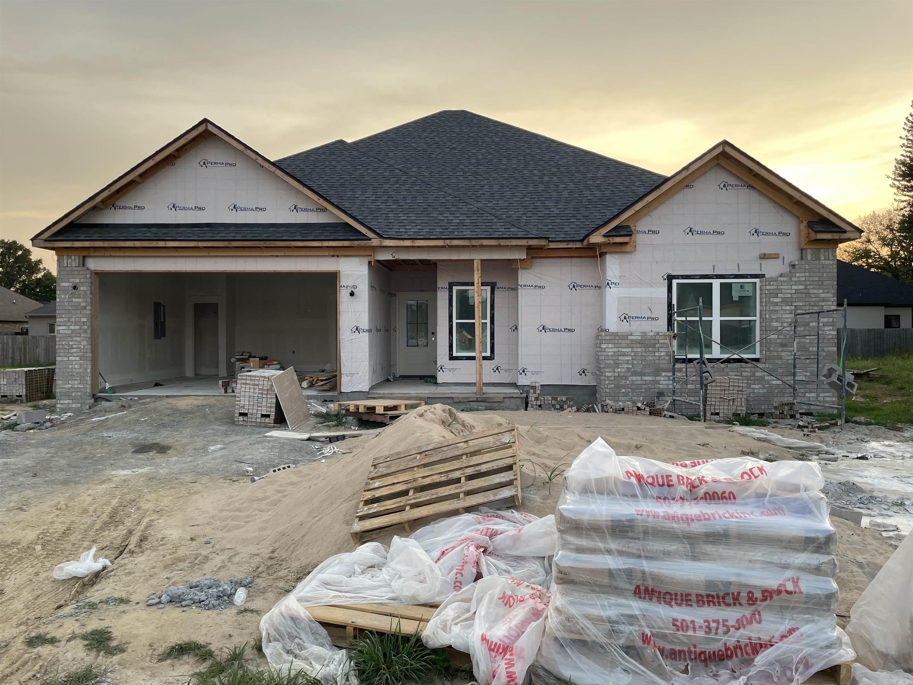 Beautifully designed 4 bed, 2 bath home in Greenbrier! The interior showcases a soft mix of white, creams, and champagne bronze finishes. The kitchen features granite countertops, and the primary suite includes a tiled walk-in shower and two separate closets. Style and function come together in every detail! Estimated completion is September.