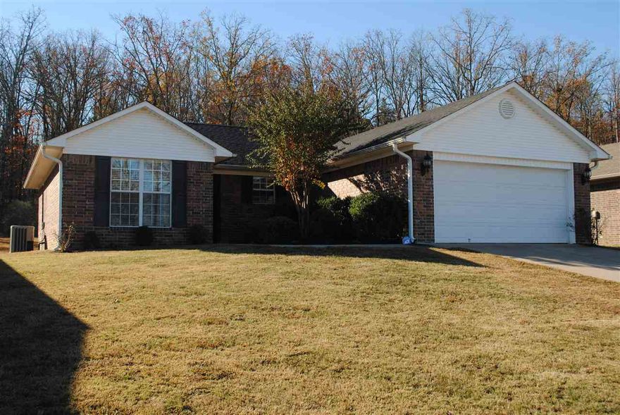 Very nice home perfect for first time home buyer, investor, or downsizing!!  Stained concrete floors throughout.  Split bedroom floor plan. All electric home. Low maintenance brick with vinyl siding.  Architectural shingles and guttering!  Hurry and schedule your appointment today!!