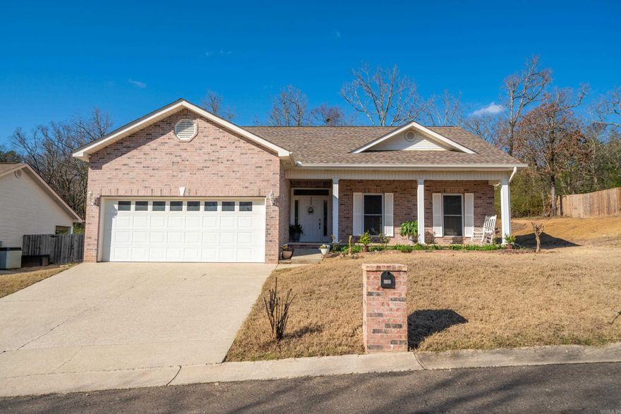 One owner 3/2, 1496 SF built in 2007. Open split floor plan. Engineered hardwood flooring & crown molding in open kitchen/living/dining. WBFP. New architectural shingle roof in 2023. Heat & air dated 2020. 9 ft. ceilings, central vac. Jetted tub & tiled walkin shower in master. His & hers closets. 14 X 44 fenced patio. Night Owl security camera system to convey. No Showings on Saturday.