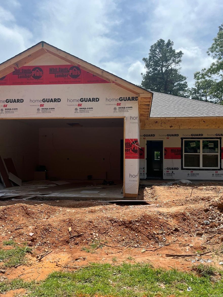 New Construction in established neighborhood.  House estimated completion May.  Open floor plan, kitchen and bathrooms have custom built cabinetry and granite. LVT throughout the house and stainless steel appliances.