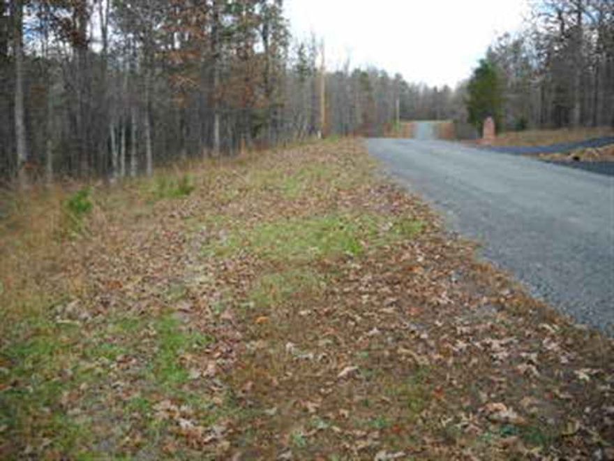 Gently sloping wooded lot in restricted subdivision.