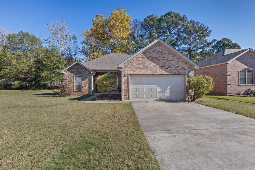 Welcome to 8060 Nora in the sought after Hidden Lake Estates! This beautiful 3-bedroom, 2-bathroom property features a highly desirable split floor plan, offering both privacy and functionality. The master suite offers ample space with an additional sitting area, his/her closets in the bathroom, and a large double vanity. The kitchen features stainless steel appliances, granite countertops with tile backsplash, and plenty of storage with a separate pantry plus a laundry/mudroom area nearby.  Neighborhood amenities include a fishing lake with fountain, picnic tables, a playground, a wooden bridge and park benches. Take in the lake views from the front yard and enjoy the peace and quiet this sought after subdivision has to offer while still being close to restaurants, schools, and shopping!