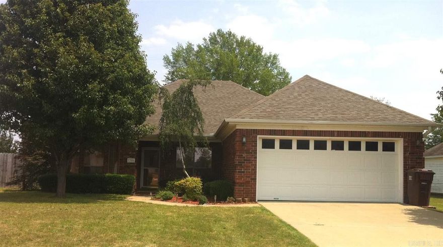 House for Rent in Bryant Schools. Close to elementary, Target and Kroger shopping center! Over 1600 SF, New Paint, New Flooring, New Water Heater, 3 bedroom 2 bath, fireplace, jacuzzi, extra large kitchen, 2-car garage, extra attic storage, fenced back yard with drive in gate. Community pool and playground; Great neighborhood for all ages with sidewalks! HOA dues are included in rental price of $1400/month. $1400 damage deposit. 1 year lease with approved application. $500 Nonrefundable pet deposit.