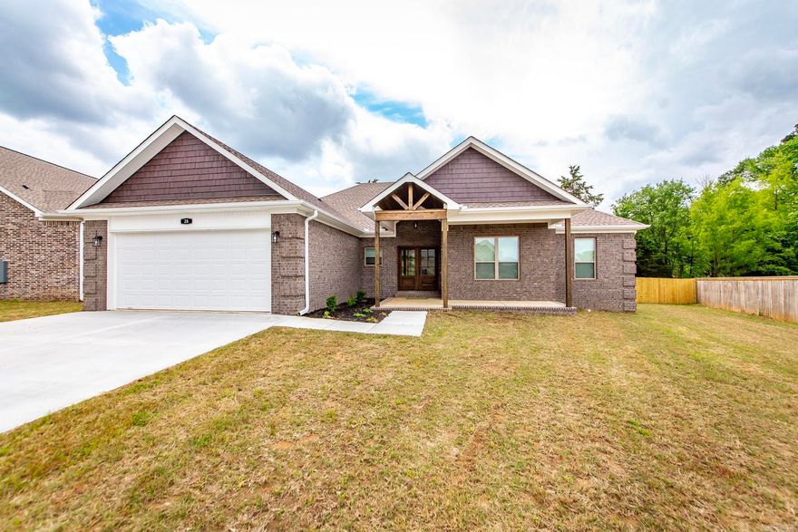 Can you see yourself living in this beautiful new construction home located in the fabulous Denali Heights Subdivision?  You will walk in to a large entry way that leads to the open floor plan living room, dining room kitchen combo. Cathedral ceiling in living room, stained beams and mantle.  Lots of cabinets and a large walk in pantry.  Electric fireplace with a live edge mantle, huge laundry room with storage. Primary bedroom will have a pan ceiling and will be 16x16. Other three bedrooms are  12x12. Lots of closet space. Locker is located near garage door/outside of laundry area.  Primary bathroom features a large tiled walk in shower, soaking tub, double vanities and two closets.  Cathedral ceiling on 176 sq ft beautiful front porch and Covered back porch which will be 192 square feet. The Builder pulled out all the stops and has installed blinds throughout the home and added the wooden privacy fence. Don't miss this one!!