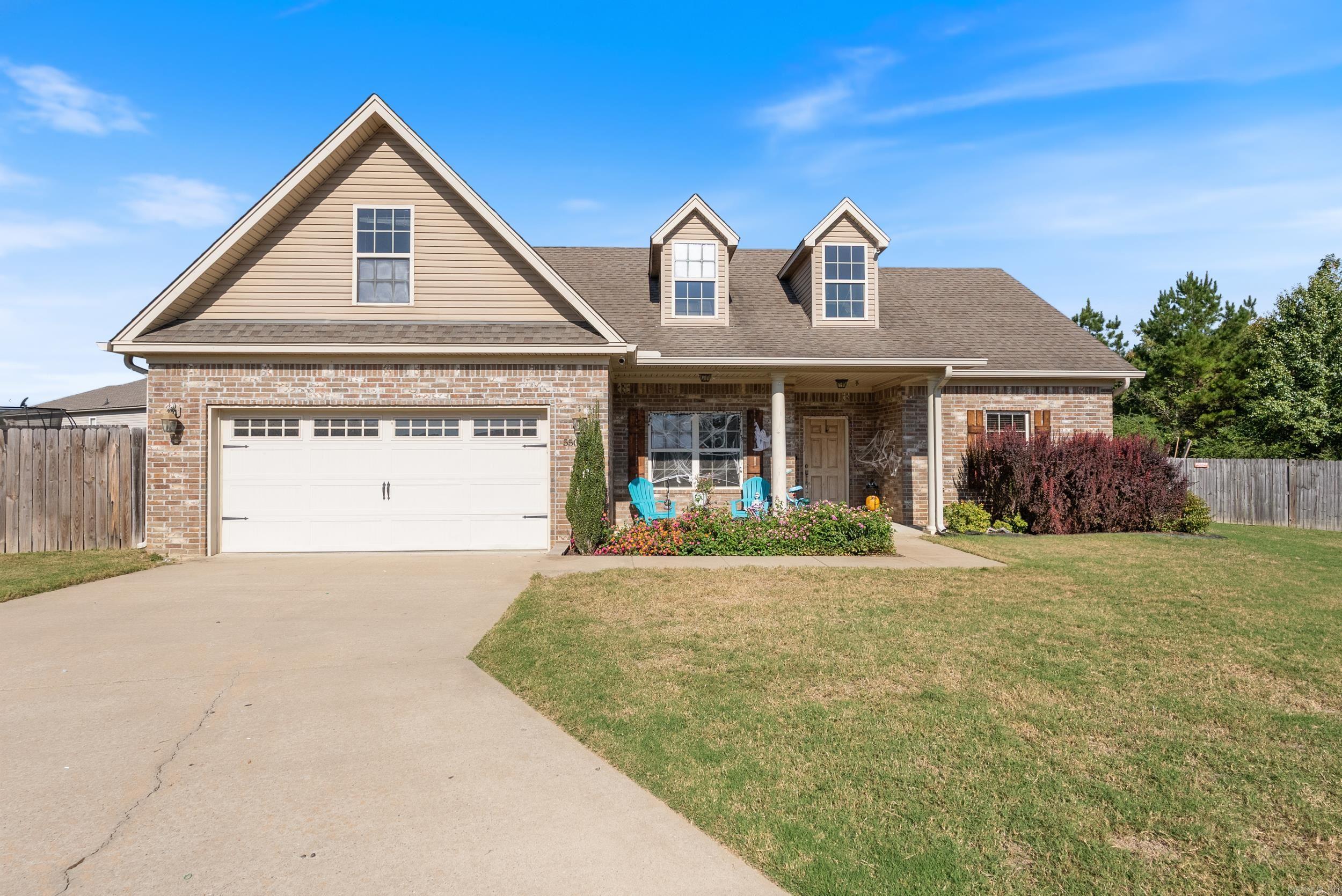 This charming 2,159 sq. ft. home is perfectly nestled in a peaceful cul-de-sac, just minutes from Parkway Elementary. Featuring 3 bedrooms plus a spacious bonus room, this home offers both comfort and functionality. Step inside to find crown molding, hardwood floors, and a great room with a cozy fireplace accented by tumbled marble tile and custom built-ins. The open floor plan seamlessly connects the kitchen, dining, and living areas—ideal for everyday living and entertaining. The primary suite is conveniently located downstairs and features an ensuite bath with double vanities, a jetted tub, and a walk-in closet. A half bath is located just off the kitchen for guests’ convenience. Upstairs, you’ll find the additional bedrooms, a full bath, and a versatile bonus room—perfect for guests, a game room, or a home office. Step outside and enjoy your private backyard oasis, complete with a pergola, IN-GROUND HEATED POOL with a new liner and tanning ledge installed in 2024, and beautiful iron fencing with lush landscaping. The backyard also features a play set that can convey, making it a perfect space for both relaxation and play.
