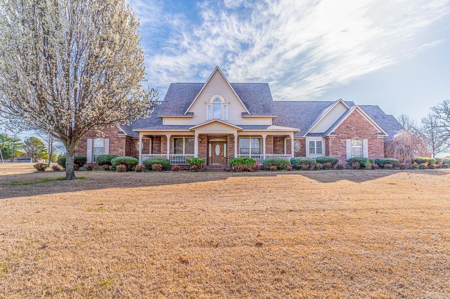 Welcome to Market 1300 N Locust Place within the North Heights Subdivision of Newark, Arkansas near the White River which harbors some of the best trout fishing in the world. Situated on 4 +/- level acres sprinkled with Oak & Crepe Myrtle is a 2001 built, traditionally styled home, 30 x 49 wired & floored detached shop w/ office & 1/2 bath, lean-to, solar panels, and an open pole barn. The home is wrapped in brick, topped w/ 2020 architectural shingles, and accented by gorgeous landscaping, a charming front porch and back patio w/ firepit.  The interior holds 3,549 sf of well laid out living space over 2 floors.  The main levels contains an eat-in kitchen w/ bar seating, dining room, living room w/ soaring ceiling, rich crown molding, and gas log fireplace, 3 bedrooms, office or 4th bedroom, 3 baths, walk-in closet, safe room, laundry room w/ sink, and large utility room off of the garage. The upper level contains a living area, loft area, and finished attic space for ample storage.  The Seller loves the house, shop, yard, and location. Move-in ready and meticulously maintained. Call today to schedule your tour and make this house your home.