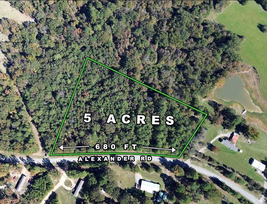 5 unrestricted acres with 680 feet of frontage… Level, wooded land in a quiet country area south of Pine Bluff. No restrictions… so you can hunt, place a mobile home, or build a cabin. Easy access, outside the city limits, and a solid long-term hold.  Electric… Entergy Arkansas Water… Liberty Utilities