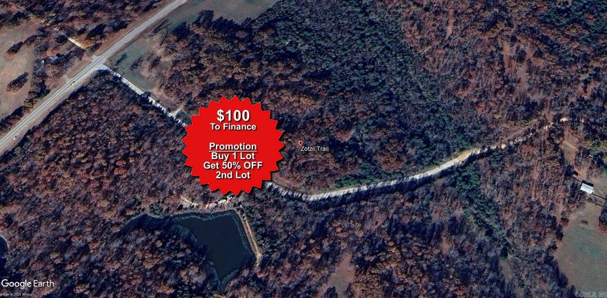 Buy one lot and get 50% off an additional lot! Owner-finance for easy terms. Nice lot to develop or hold for future value. Public water and electric are available to run to property and will need septic. Owner/agent. No mobiles allowed. Finance is $100 down and $99 a month for 10 month. Quit claim deed conveys. Closing costs are included. No limit on lots. Bulk land sales specialist with the best land prices in Arkansas. Over 10 years, as a licensed Realtor, selling land.  Parcel ID# 405-21598-000