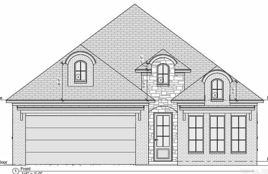 We're excited to introduce Mountain Brook, West Little Rock's newest and most desirable neighborhood. This community is conveniently located off Highway 10, just behind The Ranch and the Bank OZK campus, and only minutes away from Little Rock Christian, Joe T. Robinson, and Don Roberts Elementary.  This plan is a fan favorite: single-level residence, which beautifully combines craftsmanship and design. This home features four bedrooms and two baths with an effortless, thoughtful layout. The fourth bedroom offers great flexibility, perfect for a home office or other creative space. The primary suite is a true sanctuary, boasting a spa-like bath with a soaking tub, an oversized walk-in shower, and a custom-designed closet. The heart of the home is a chef’s kitchen, complete with quartz countertops and custom cabinetry, seamlessly connected to a fully functional pantry.  This home is set to be complete in Spring 2026. We invite you to come and explore it today!