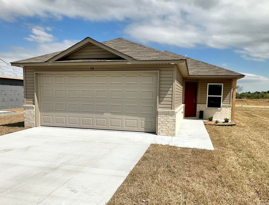 The fresh, modern Carlie II plan is sure to please. An offset front door is a clever twist that allows every square foot of space to be used to maximum efficiency. Luxury Vinyl Plank flooring from the entrance, through the Living Room and into the Kitchen ties all home decor together, and is easy to clean! Master Bedroom is set to the rear of the home for more privacy.   Clever upgrades in this home: plumbing faucet upgrade 2, Luxury Vinyl Plank flooring in wet areas and Living Room and adjacent hallways, raised ceilings in Living Areas per municipal requirements, Cheyenne style interior doors, baseboards level 2, 25in. wide attic stairs, LED disk lights in Living Room, full sod, stainless steel appliance package.   $50 initial assessment due at closing.  *** AGENTS, SEE SHOWING REMARKS OR AGENT REMARKS. ***  THIS HOME IS SCHEDULED TO BE COMPLETE IN LATE MARCH.