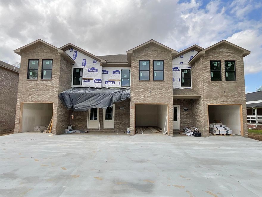 All brick/stone NEW CONSTRUCTION TRIPLEX in the heart of Lonoke! Each unit is 3bed/2 1/2 bath! One car garage opens into the downstairs living space with a half bath for convenience. Upstairs contains primary bedroom at the back with its own bathroom and walk-in closet, as well as two additional bedrooms with a bathroom in-between. Hall laundry makes for the ultimate in convenience! Luxury vinyl throughout will make this renter-ready! Several multi-family new construction buildings on this block! See AGENT REMARKS