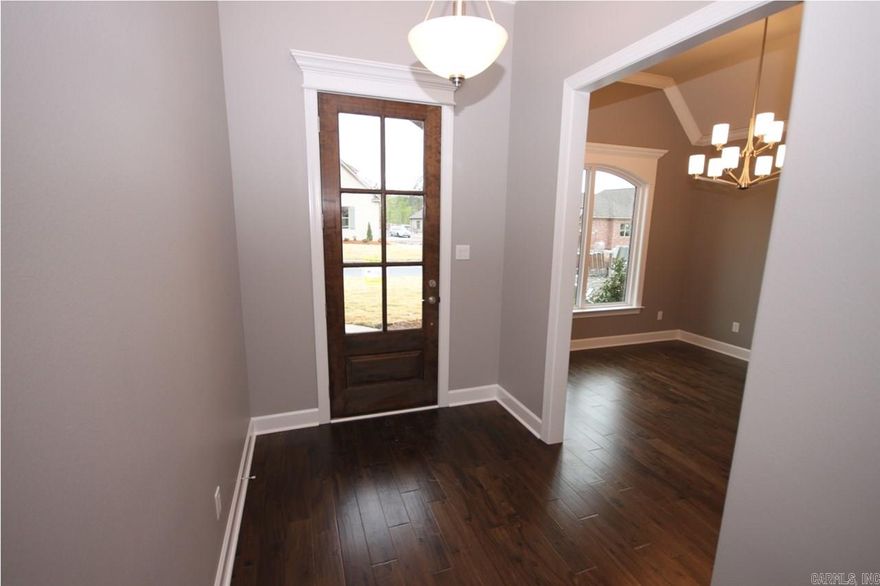 Fabulous NEW construction by Eric Ward! Come see this one level home in a new Chenal neighborhood. Wonderful location with plans for a pool, park, and walking trails.This open floor plan has top of the line finishes, a covered patio plus an additional patio area, tray and vaulted ceilings, built-ins, sink in laundry room,and so much more!