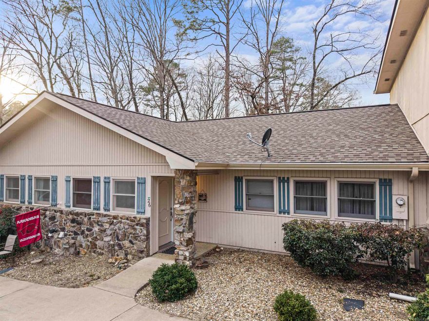 Super Cute & PARTIALLY-UPDATED 3 bedroom 2 bath ONE-LEVEL townhome located in the friendly Coronado Courts. This home is selling furnished and is move-in ready or would make a great vacation rental!! ALL OF THE FOLLOWING ARE LESS THAN 5 YEARS OLD: HVAC, ROOF, FLOORING, BATHROOM FIXTURES, PAINT INSIDE AND OUT! This townhome is conveniently located less than an easy 5-minute walk to the Coronado tennis center, fitness center, indoor pool, library, Coronado LAKE, nature trail, Bruno's Italian restaurant, & 2 places of worship. It is also perfectly located less than 10 minutes from Balboa Beach, Balboa & Coronado golf courses, Woodlands Auditorium, several restaurants, & medical facilities.  Handy access to the Balboa gate in less than 10 minutes makes for a quick trip to Benton or Little Rock or stay in and ENJOY MORNING COFFEE OR A GLASS OF WINE ON THE COVERED BACK PATIO!  **WITH A REASONABLE OFFER-SELLER IS OFFERING A $2000 CASH ALLOWANCE AT CLOSING TO UPDATE THE FULLY- FUNCTIONAL KITCHEN THAT IS IN NEED OF COSMETIC UPDATES AND A ONE-YEAR 3RD PARTY HOME WARRANTY! * Agents see remarks DON'T MISS THIS OPPORTUNITY!! CALL ME FOR YOUR SHOWING TODAY!