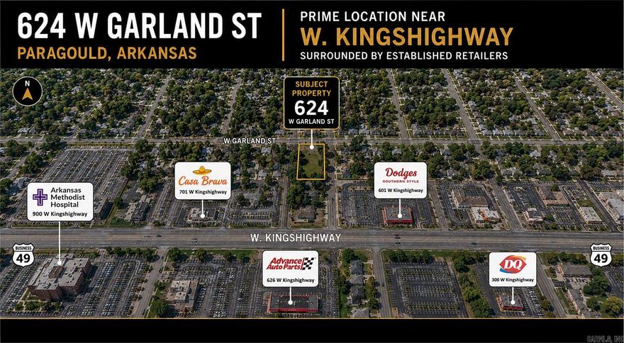 Prime commercial opportunity at 624 W Garland! This vacant lot offers excellent flexibility for a variety of business uses, from professional office space to retail development. Zoned Commercial Connecting Corridor, the property is positioned in a centrally located area with convenient access to the main business district. Whether you are looking to build a new business location, investment property, or retail concept, this site provides a prime foundation for future growth and development. Great potential in a convenient location just off the central business corridor, providing excellent accessibility while maintaining a less congested setting.