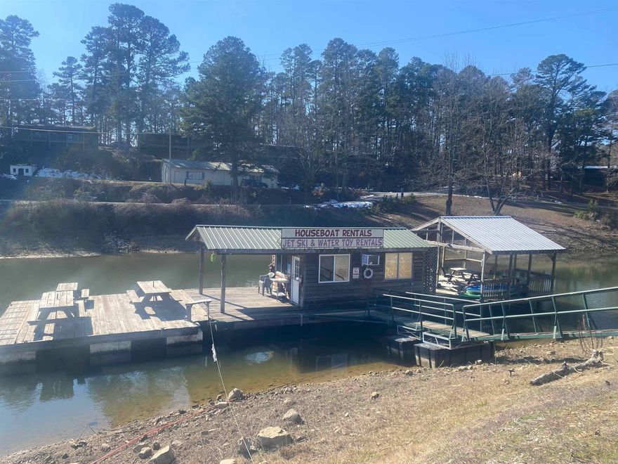 Owner retiring allowing this great business opportunity on Lake Greeson at Self Creek Marina- " Hawg Wild " Waters Toy and Jet ski rentals is looking for a new owner.  All inventory, business equipment and building included.  Operating agreement and lease agreement subject to approval from Self Creek Marina and the Corp of Engineers. To included but not limited to: 6- Jet Skis, floating dock and 12x12 building, shaved ice machine, 4 - picnic tables, 4 - floating jet ski ramps, paddle board and all other business related items to convey at closing. Contact our office for a complete list of inventory and lease agreement and all other details. **Only selling: Building, business and inventory**Land is leased**