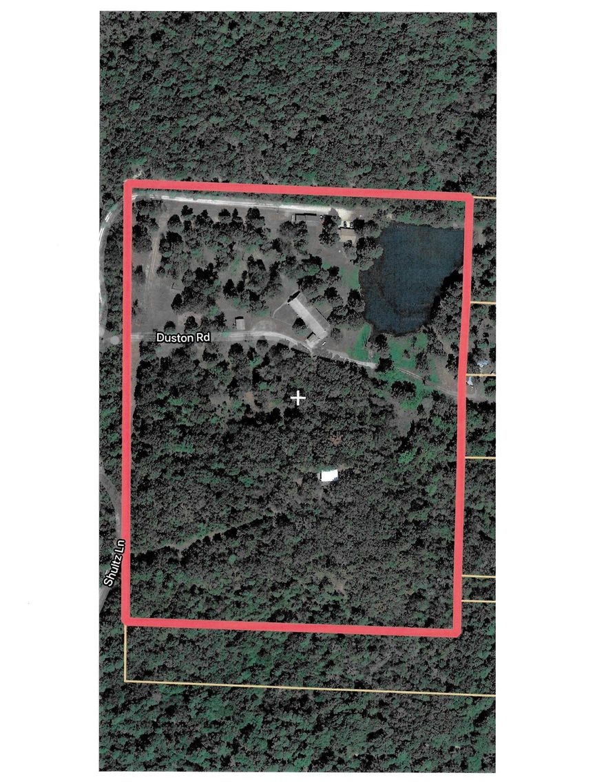 Lodge and Cabin with a small pond. Surround by forest land. Ideal for a family retreat or hunting lodge.