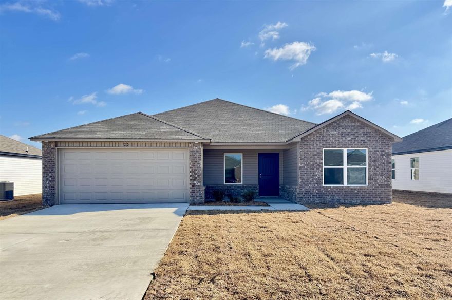 The Kinsley II plan is a wonderful choice for anyone looking for a blend of charm and functionality. The covered front porch adds a warm, inviting touch, perfect for relaxing or greeting guests. Inside, the open floor plan enhances the spacious feel of the home, while the 4 bedrooms and 2 bathrooms ensure plenty of room for family and guests.  The living area is designed for comfort and flexibility, and the dining area/kitchen combo is ideal for entertaining. With energy-efficient appliances, the ample counter space and pantry are great for anyone who loves to cook and experiment in the kitchen.   **SEE SHOWING REMARKS & AGENT REMARKS FOR IMPORTANT INFORMATION**