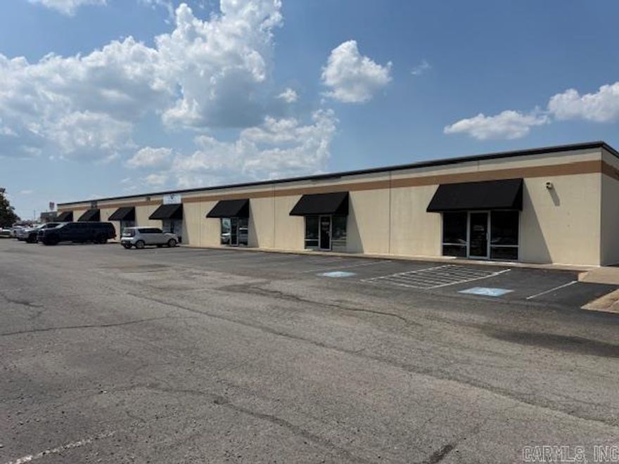 High traffic area with Warehouse, overhead door and office space, close to I-40 and all Conway has to offer. Can offer 2550 sq ft, 2250 sq ft or both together for 4800 sq ft,  great established businesses all around.