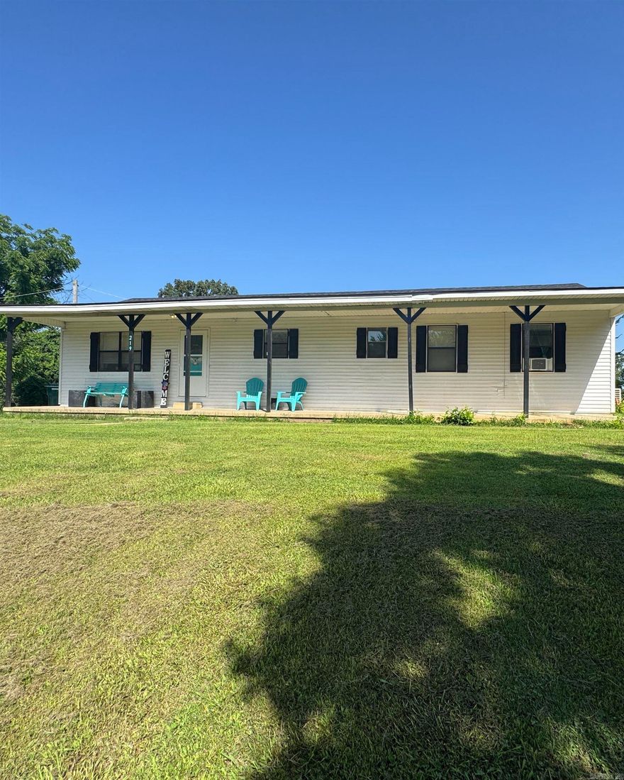Country living at its best with this 4-bedroom/ 2 bath sitting on 4.79 acres with a stocked pond, so you can walk out of your home and go fishing. This home features a new roof and a large backyard, perfect for a garage or swimming pool. When you enter this home, you will find a dining kitchen, a laundry and pantry room, two rooms, and a bathroom located at the separate ends of the house. One room is currently being used as a closet area. This property is a must-see if you want country and not a lot of gravel. The house currently only has 1/2 of the ducts with the HVAC and there is currently window units in some of the rooms. The stove and dishwasher will be staying with the house.
