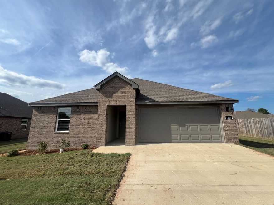 Jubilant Justin plan in Ridgefield Subdivision located in Searcy, AR! These new construction homes feature modern finishes for comfortable living! Each home has LVP  and carpet .  In the kitchen and bathrooms, you’ll find beautiful quartz countertops. In the primary bathroom, you’ll find a walk-in shower and a quartz vanity! Each home will have 4-sides brick with Hardie® siding per plan. Each home comes with a programmable thermostat! 10-year limited Homebuyer’s Warranty! All photos are stock photos, representative of plan only and may vary as built.   Annual taxes is an estimate. Taxes are TBD.