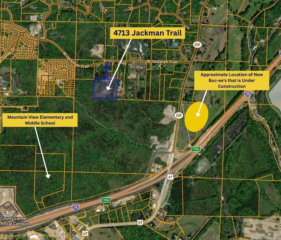 Prime 13.94 (mol) Acres Undeveloped land in Benton School District. Perfect for developer, investor or someone looking to private estate. This property is ready for your vision-be it a single family residence, apartment complex or new subdivision development. Water and electric available at road. Location: just a few minutes from Interstate 30, giving easy acess to Hot Springs,Benton, Bryant and Little Rock. Less than a mile from the up coming BUC-EE'S, whichis going to bring a wave of jobs and econimic activity to Saline County. 2 Miles away from the New Mountain View Elementary and Middle Scool Campus 2.5 Miles away from Saline County Career Technical Campus. Don't miss out- this is a rare find in a rapidly growing area1
