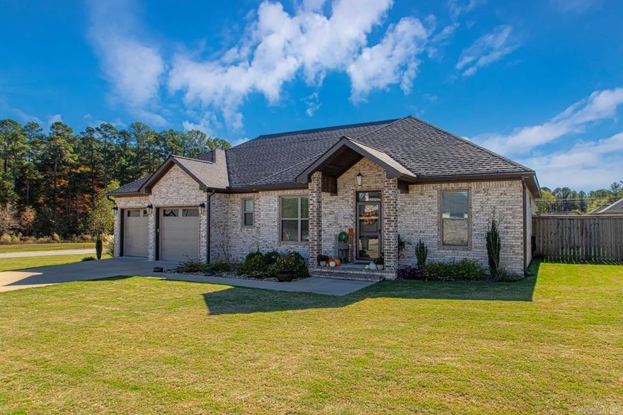 Beautiful home with open concept living. 4 bedrooom/ 2 bath. Master suite has a large bathroom with tiled shower, with large closet that opens into laundry room. Kitchen has plenty of space with and island topped with granite counter tops. Large pantry. Custom tongue in grooved ceiling in living room. Come check this one out today.  Refrigerator, ring door system, T.V. in living room, and electric fireplace convey with home.