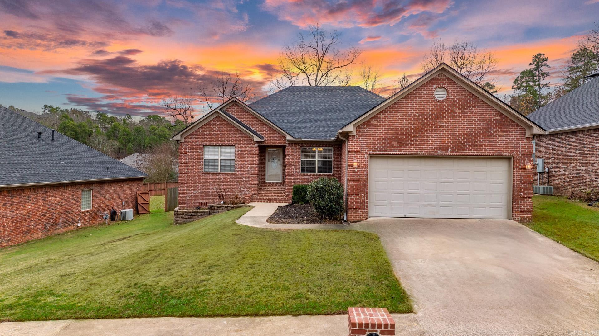 Welcome home! This beautiful all-brick residence is nestled in a sought-after, established peaceful neighborhood, offering both charm and convenience and fantastic amenities. As you step inside, you’ll be greeted by a spacious living room adorned with stunning hardwood floors, creating an inviting atmosphere perfect for gatherings with family and friends. This thoughtfully designed split floor plan ensures privacy and comfort, with the master suite on one side and additional bedrooms on the opposite side. Generously sized master bedroom has a tray ceiling and plenty of space for a king size bed and additional furniture; master bathroom has double vanities, jetted tub, walk-in shower and walk-in closet; backyard is fully fenced with a nice deck. HVAC 2023, roof 2024, microwave 2020, gas stove 2020. Maumelle charter elementary school is minutes away; a walk/bike trail around the neighborhood, and a wetland is nearby. Come to see today!