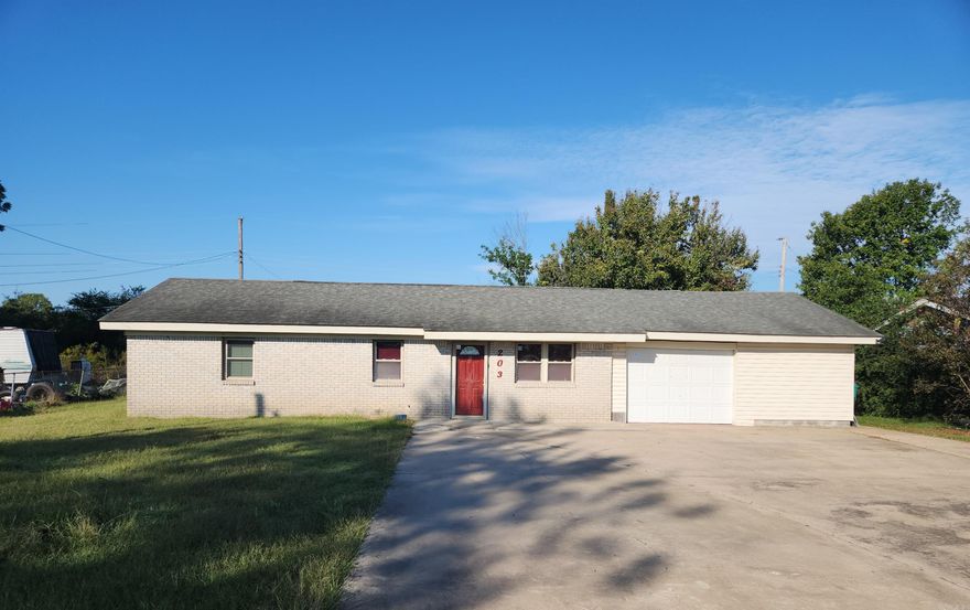 WELL KEPT 3BD, 1 BA LOCATED ON .22 OF AN ACRE.. Large open kitchen w/ SS Stove, Vent hood, Side by Side Fridge w/ice maker & TONS of cabinetry.. FRESH PAINT THROUGH OUT .. UPDATED bathroom.. NEW HVAC 2025...NEW ROOF & WINDOWS in recent years... Generator is present to help you weather the storm in the event of a power outage... Aluminum shed w/ RV carport & slab... Spacious bed rooms & the list goes on!! $0.00 DOWN ((property is located in a RURUAL AREA THUS QUALIFYING YOU FOR 100% RD FINANCING)).... Don't miss your opportunity to call this property home!!