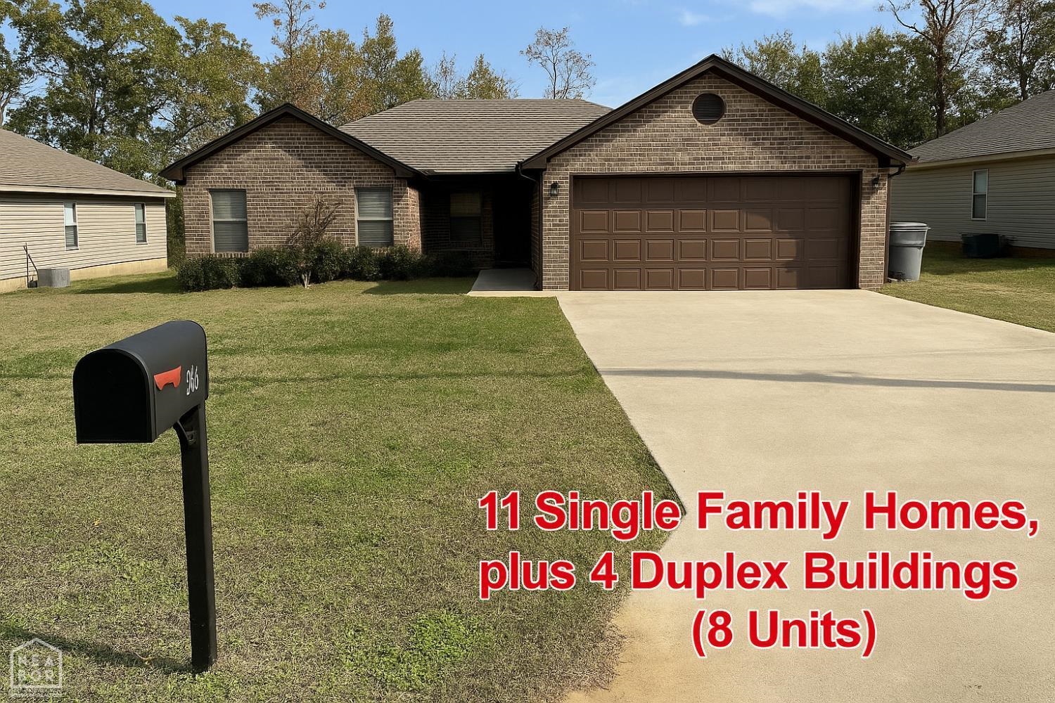 Investor Special!!!!!This package includes 4 Single Family Homes, plus 3 Duplex Buildings (6 Units). So you get 7 Total Properties totaling 10 Units/Doors. The annual rents from these properties are as follows: Annual Rents $123,900 7% cap rate with Annual Taxes and Insurance totaling $16,062.12. Descriptions of properties is as follows: 4620 Prospect #1 $935.00 $59.67 $46.00 2/1-800 sq ft Monthly Term. 4620 Prospect #2 $895.00 $59.67 $46.00 2/1- 800 sq ft 07/31/2025 Lease Term. 601 Paragould #3 $850.00 $58.29 $45.00 2/1- 800 sq ft 12/31/2025 Lease Term. 601 Paragould #4 $820.00 $58.29 $45.00 2/1- 800 sq ft 08/31/2025 Lease Term. 5602 Greenbrook Cv $1,295.00 $101.00 $71.00 3/1.5- 1152 sq ft 12/31/2025 Lease Term. 5606 Greenbrook Cv $1,295.00 $88.67 $58.00 3/1.5- 924 sq ft 02/28/2026 Lease Term. 1403 Broadmoor N (#B) $895.00 $84.38 $60.00 2/1.5 07/31/2025. 1403 Broadmoor S (#A) $895.00 $84.38 $60.00 2/1.5 5/31/2027 Lease Term. 1304 Lakewood $1,295.00 $95.83 $56.00 3/1.5- 912 sq ft Vacant Rented. 5208 Prospect $1,150.00 $68.33 $93.00 3/2- 1110 sq ft 05/31/2026 Lease Term.