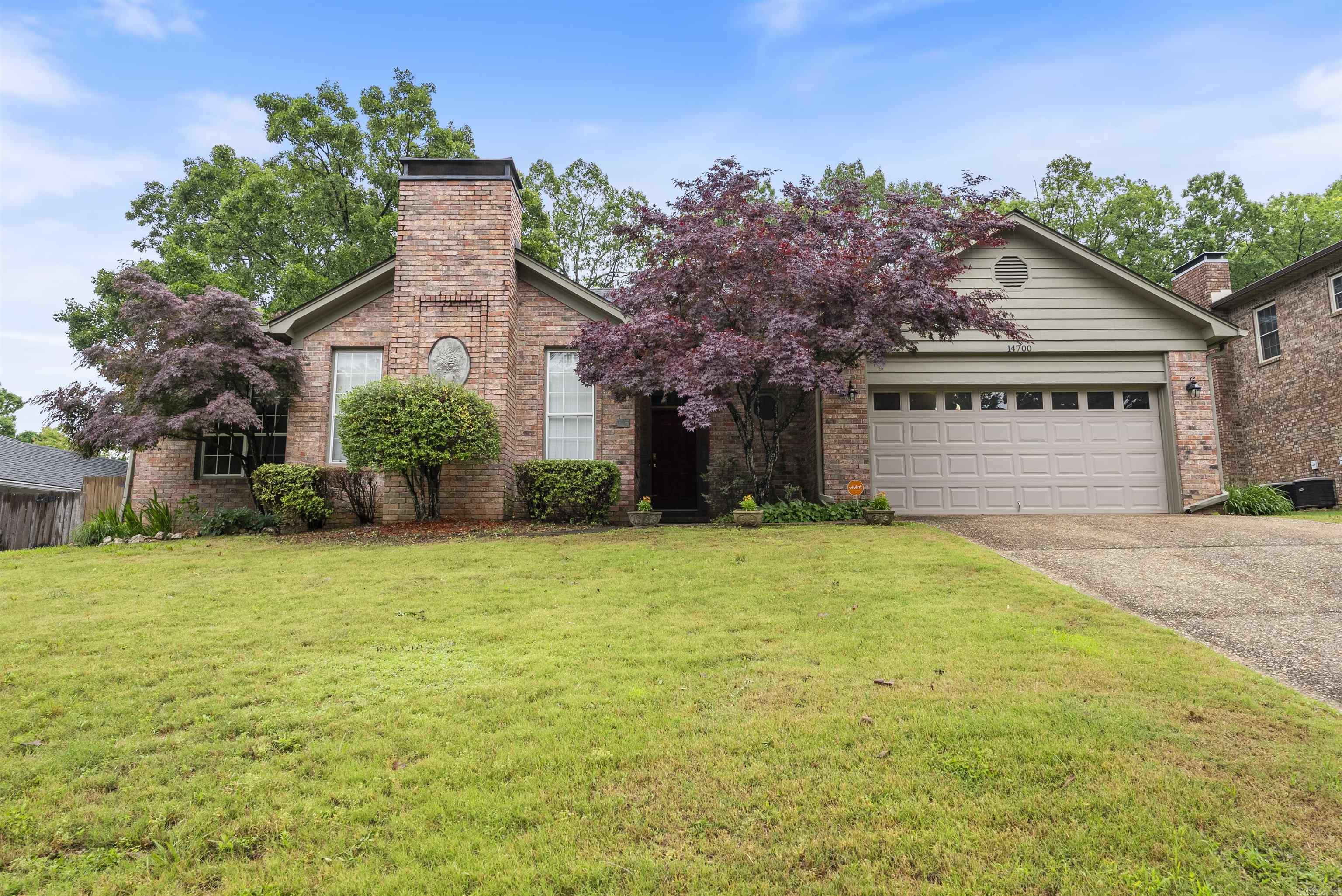 This beautiful, one level home in West Little Rock has it all! Granite countertops, two fireplaces, hardwoods, tray ceilings, spacious bathrooms, serene neighborhood, great location and more! Enjoy your private backyard oasis with a fully decked above ground pool. It is located about 4 miles from both Pleasant Valley or Chenal Country Clubs. Play some pickle ball and then retreat home to your jetted tub or host for your friends and family, with plenty of room to entertain! This home has been very well loved and maintained. The toilets are new, along with the storm door to the garage. The security system is assumable and extremely affordable.