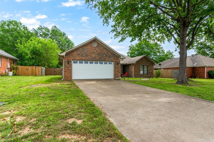 4 bedroom home with dining room, extra built ins, the best floor plan with private primary and primary bath, beautiful fireplace with new flooring and lighting. Storage building with electric and big back yard with patio, garage is heated and cooled and could be used for a bonus, play room, man cave, any living space you desire! It is not included in the square footage on this listing but could add another 483 sq foot!