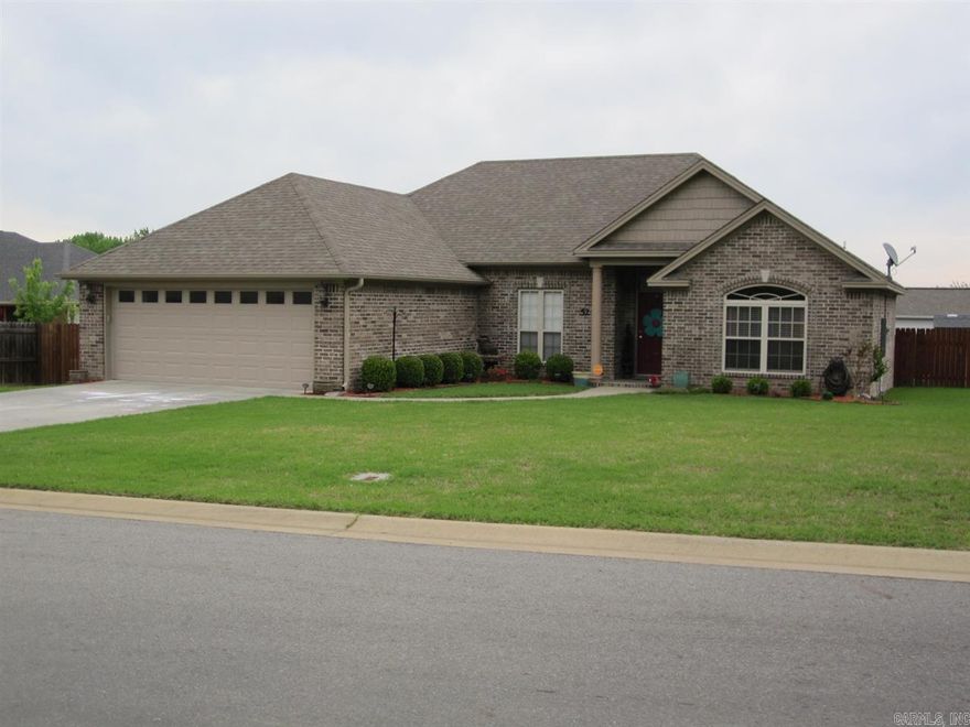 Motivated Seller, relocating & ready to sell! Priced for quick sell. Absolutely beautiful, immaculate home features over 1700 sq.ft., spacious living area w/ hardwood floors & fireplace. Kitchen has dark wood stained cabinetry & breakfast bar. Large master suite offers tray ceiling, separate shower, large garden tub, double vanities & his/her closets. Spacious guest bedrooms. Office w/French doors. Above ground pool w/deck, covered patio & fenced yard. Act fast, this one won't last long! SEE AGENT REMARKS.