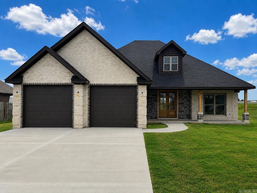 Beautiful new construction home in Monette, AR featuring 3 bedrooms, 2 bathrooms, and a modern design with standout curb appeal. This home offers an open layout, quality finishes, and a spacious feel throughout. The home will be complete in 60 days, giving you the chance to own a brand new home without the wait of building from scratch. Call today for a private showing!